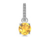Citrine & White Topaz Pendant CIT-RDP-549-CZ-LOOP.