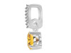 Citrine & White Topaz Pendant CIT-RDP-549-CZ-LOOP.