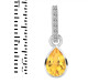 Citrine & White Topaz Pendant CIT-RDP-779-CZ-LOOP.