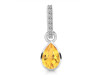 Citrine & White Topaz Pendant CIT-RDP-779-CZ-LOOP.