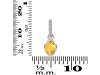 Citrine & White Topaz Pendant CIT-RDP-780-CZ-LOOP.
