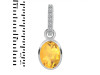 Citrine & White Topaz Pendant CIT-RDP-792-CZ-LOOP.
