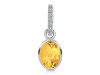 Citrine & White Topaz Pendant CIT-RDP-792-CZ-LOOP.