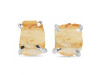 Citrine Raw Crystal Stud Earring CIT-RE-200.