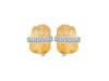 Citrine Raw Crystal & White Topaz Stud Earring CIT-RE-381.