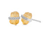 Citrine Raw Crystal & White Topaz Stud Earring CIT-RE-381.
