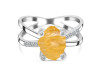 Citrine Raw Crystal & White Topaz Ring CIT-RR-382.