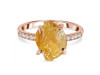 Citrine Raw Crystal & White Topaz Ring CIT-RR-397.