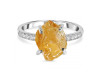 Citrine Raw Crystal & White Topaz Ring CIT-RR-397.