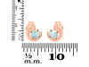 Close Out Larimar Stud Earring  LAR-CO-RDE-1273.