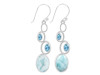 Close Out Larimar & Blue Topaz Earring LAR-CO-RDE-253.