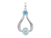Close Out Larimar & Blue Topaz Pendant LAR-CO-RDP-132.
