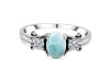 Close Out Larimar & White Topaz Ring LAR-CO-RDR-1442.