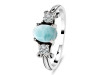 Close Out Larimar & White Topaz Ring LAR-CO-RDR-1442.