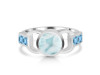 Close Out Larimar & Blue Topaz Ring LAR-CO-RDR-43.