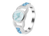 Close Out Larimar & Blue Topaz Ring LAR-CO-RDR-43.