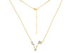 Pisces Zodiac Star Constellation Crystal & White Topaz Necklace CST-RDN-387.