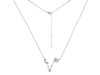 Pisces Zodiac Star Constellation Crystal & White Topaz Necklace CST-RDN-387.
