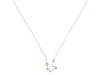 Aquarius Zodiac Star Constellation Crystal & White Topaz Necklace CST-RDN-487.