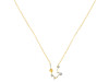 Aquarius Zodiac Star Constellation Crystal & White Topaz Necklace CST-RDN-487.