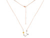 Aquarius Zodiac Star Constellation Crystal & White Topaz Necklace CST-RDN-487.