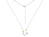 Aquarius Zodiac Star Constellation Crystal & White Topaz Necklace CST-RDN-487.