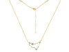 Capricorn Zodiac Star Constellation Crystal & White Topaz Necklace CST-RDN-489.