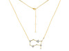 Gemini Zodiac Star Constellation Crystal & White Topaz Necklace CST-RDN-490.