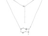 Gemini Zodiac Star Constellation Crystal & White Topaz Necklace CST-RDN-490.