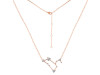 Leo Zodiac Star Constellation Crystal & White Topaz Necklace CST-RDN-493.