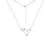 Leo Zodiac Star Constellation Crystal & White Topaz Necklace CST-RDN-493.