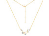 Libra Zodiac Star Constellation Crystal & White Topaz Necklace CST-RDN-494.