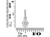 Crystal & White Topaz Pendant CST-RDP-780-CZ-LOOP.