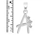 Cubic Zirconia Alphabet A Pendant CUZ-RDA-1.