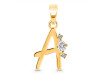 Cubic Zirconia Alphabet A Pendant CUZ-RDA-1.