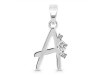 Cubic Zirconia Alphabet A Pendant CUZ-RDA-1.