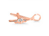 Cubic Zirconia Alphabet A Pendant CUZ-RDA-1.
