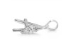 Cubic Zirconia Alphabet A Pendant CUZ-RDA-1.