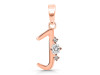 Cubic Zirconia Alphabet J Pendant CUZ-RDA-10.