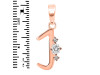 Cubic Zirconia Alphabet J Pendant CUZ-RDA-10.