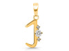 Cubic Zirconia Alphabet J Pendant CUZ-RDA-10.