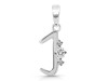 Cubic Zirconia Alphabet J Pendant CUZ-RDA-10.