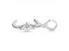 Cubic Zirconia Alphabet J Pendant CUZ-RDA-10.