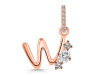 Cubic Zirconia Alphabet W Pendant CUZ-RDA-101.