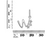 Cubic Zirconia Alphabet W Pendant CUZ-RDA-101.