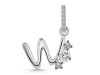 Cubic Zirconia Alphabet W Pendant CUZ-RDA-101.