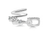 Cubic Zirconia Alphabet W Pendant CUZ-RDA-101.