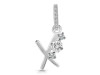 Cubic Zirconia Alphabet X Pendant CUZ-RDA-102.