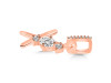 Cubic Zirconia Alphabet X Pendant CUZ-RDA-102.