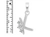 Cubic Zirconia Alphabet K Pendant CUZ-RDA-11.